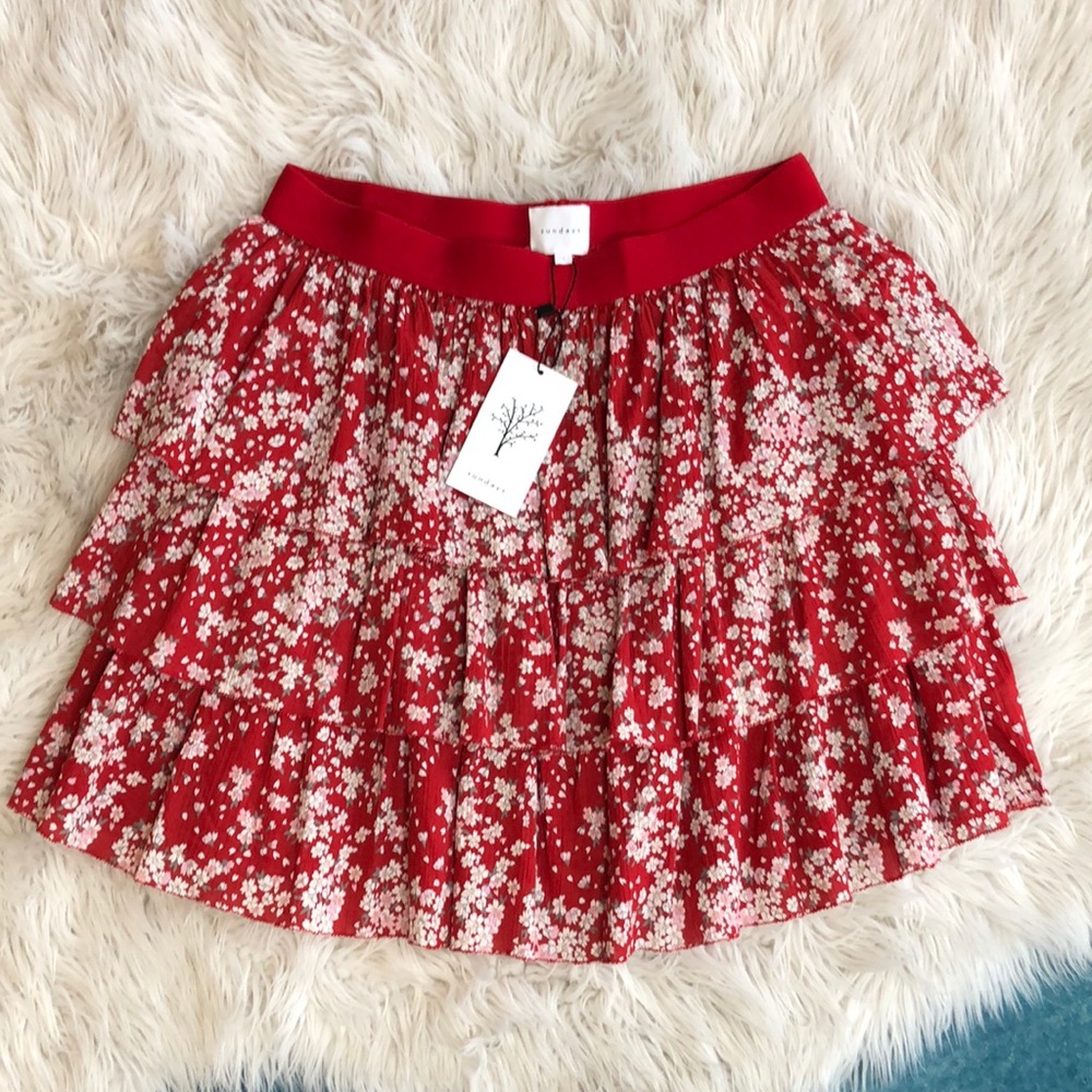 Sundays Tiered Ruffle Skirt